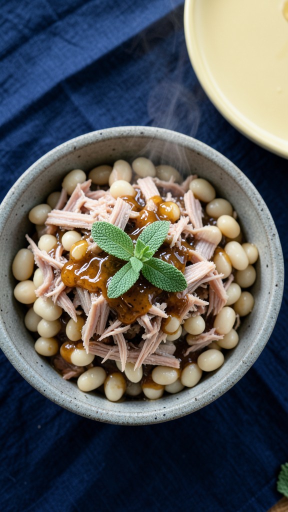 Ham and White Bean Slider Bake in the Crockpot, an easy crockpot dinner recipe