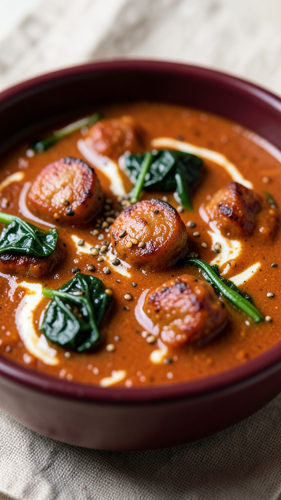 Slow Cooker Creamy Italian Sausage Tikka Curry